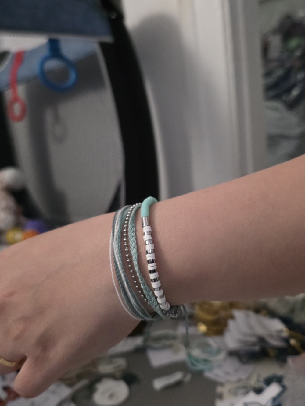 Pura Vida Mint Multi-Strand Beaded Wrap Bracelet